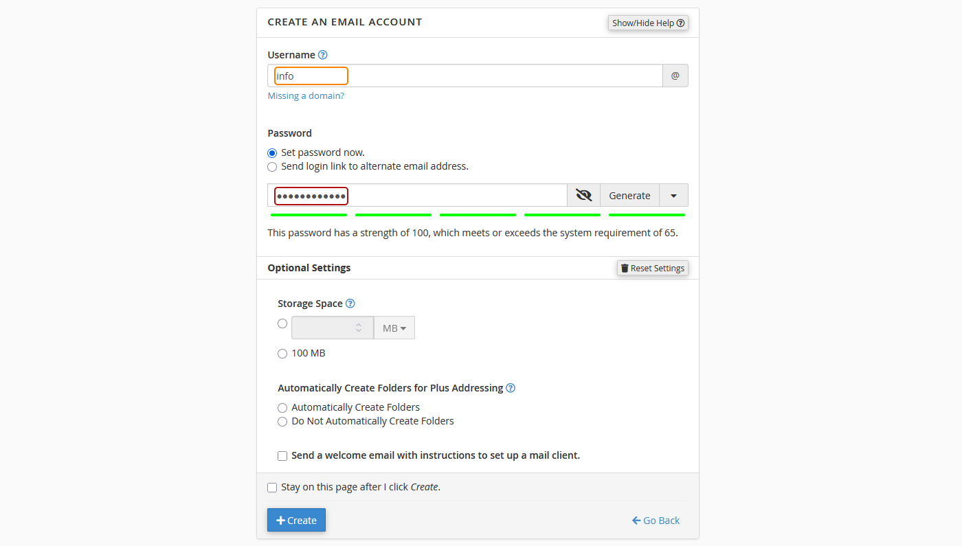 ساخت ایمیل جدید