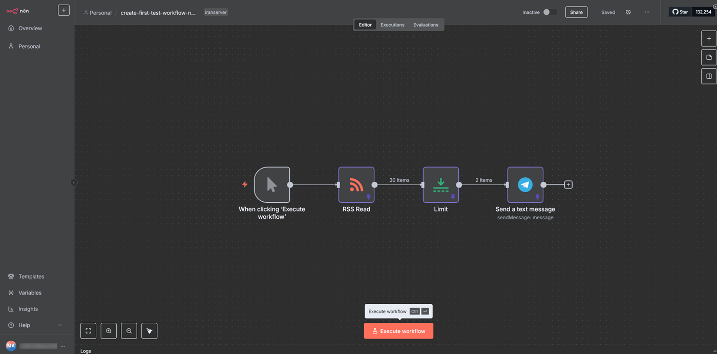 نتایج اجرای دستی ورکفلو