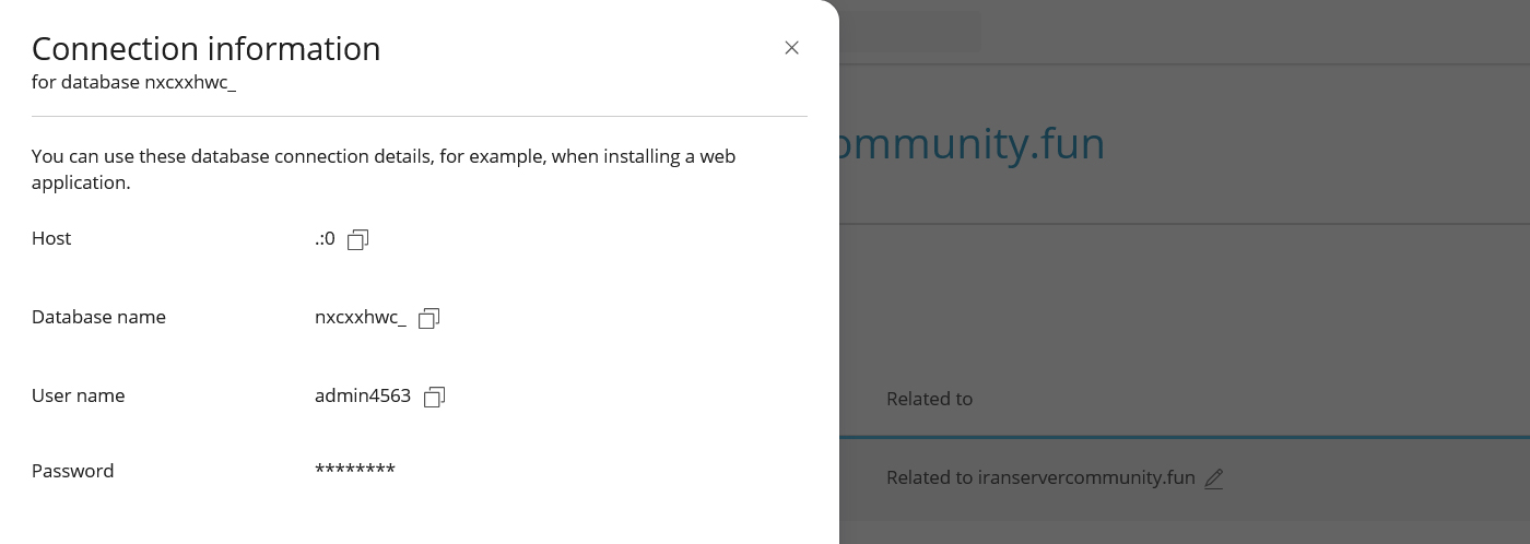 Connection information