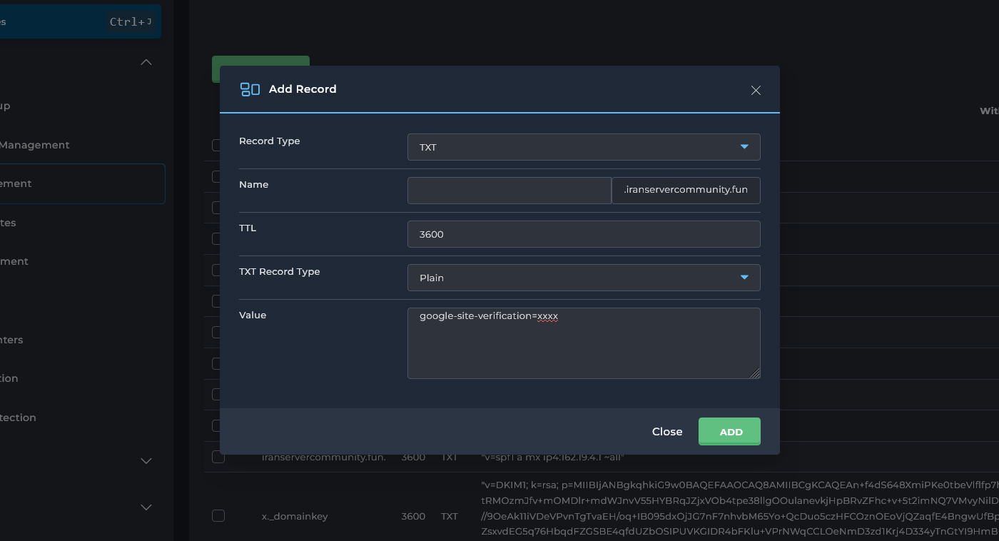 فرم افزودن رکورد جدید