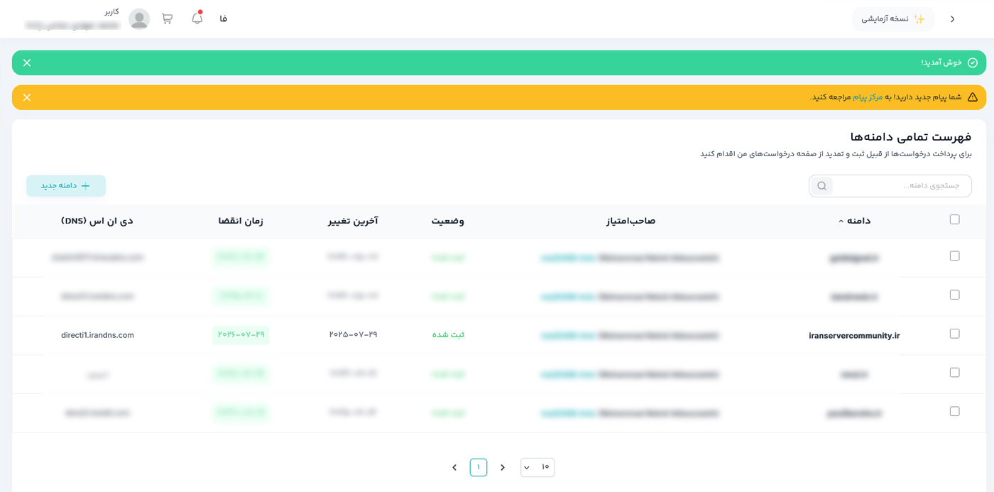 لیست دامنه ایرنیک