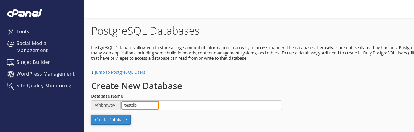 نام دیتابیس
