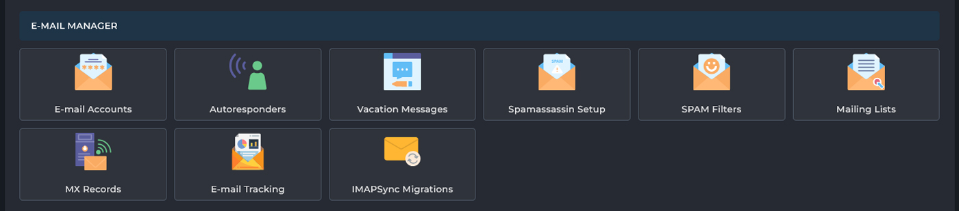 نمای E-mail Manager