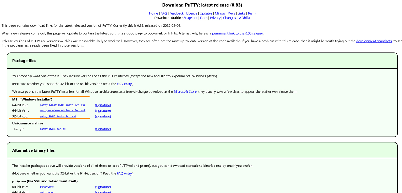 صفحه دانلود پوتی