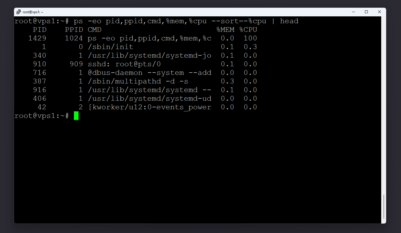 نمای خروجی ps