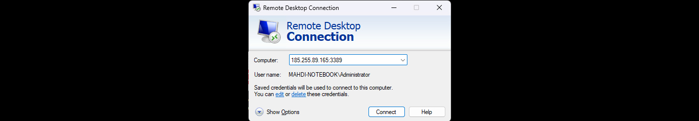 نمای اتصال با پورت جدید