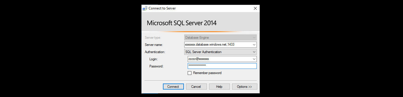 فرم اتصال در SSMS