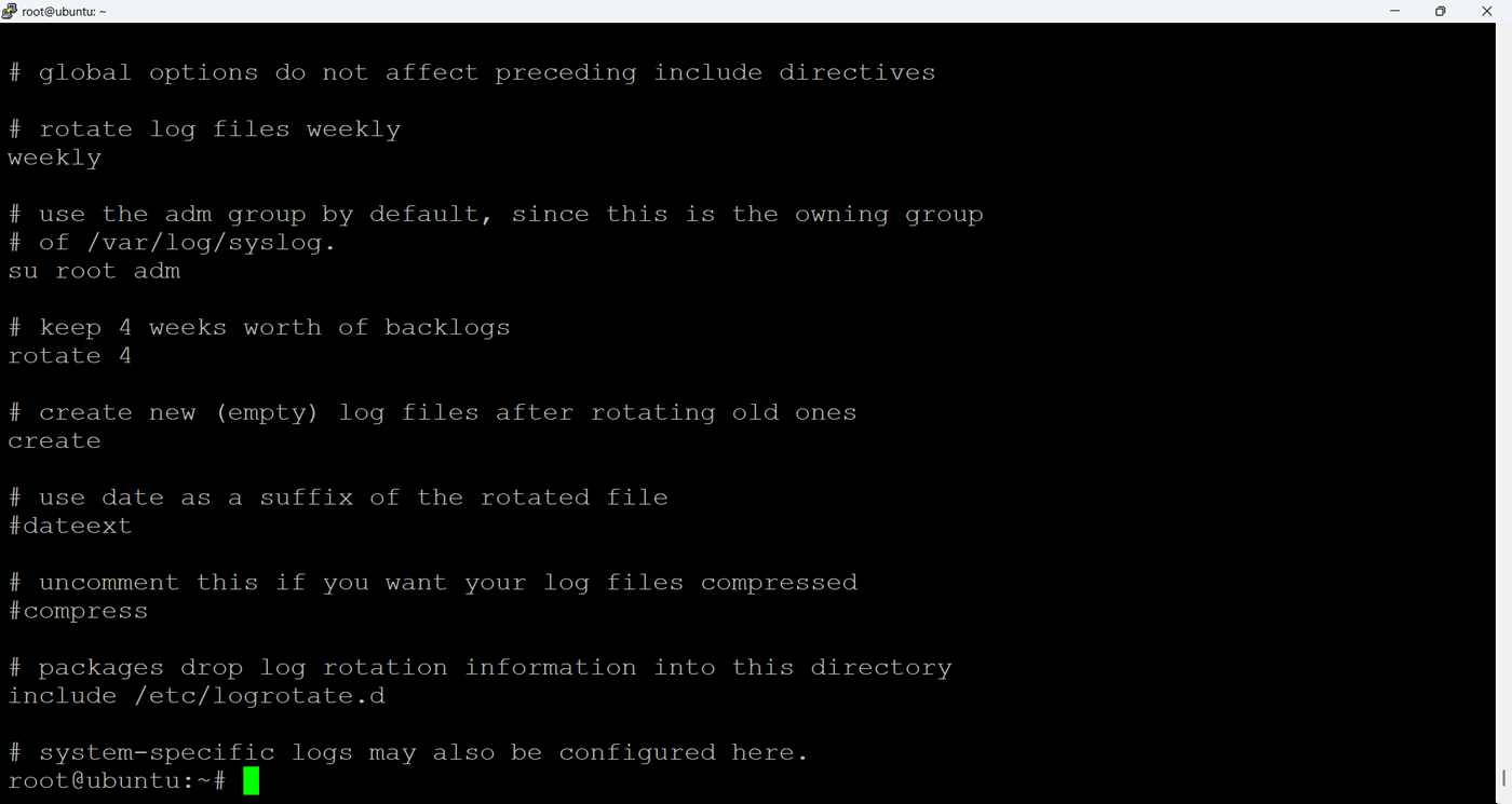 مای تنظیمات Logrotate